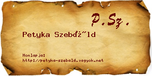Petyka Szebáld névjegykártya